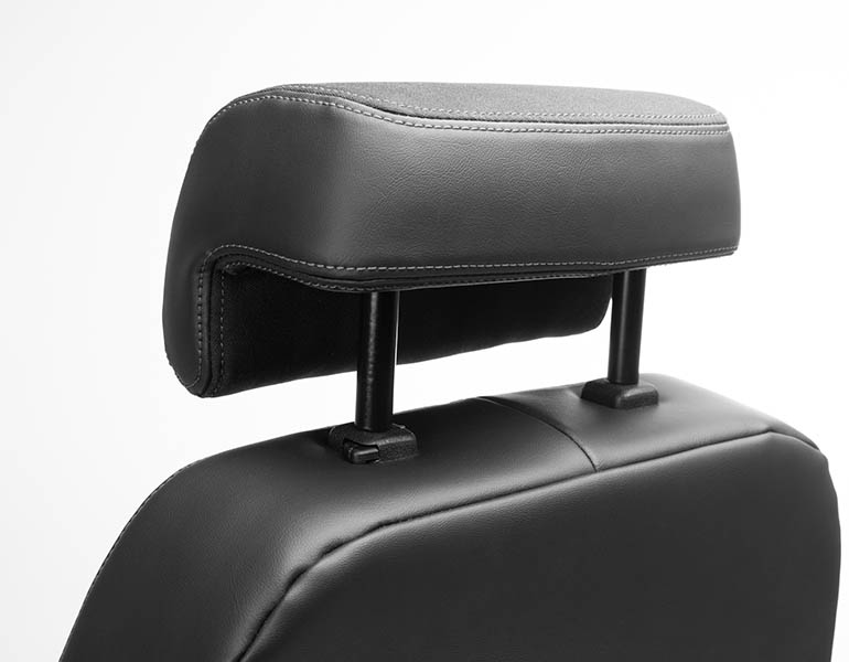 Closeup of the Caroseat Flex headrest.